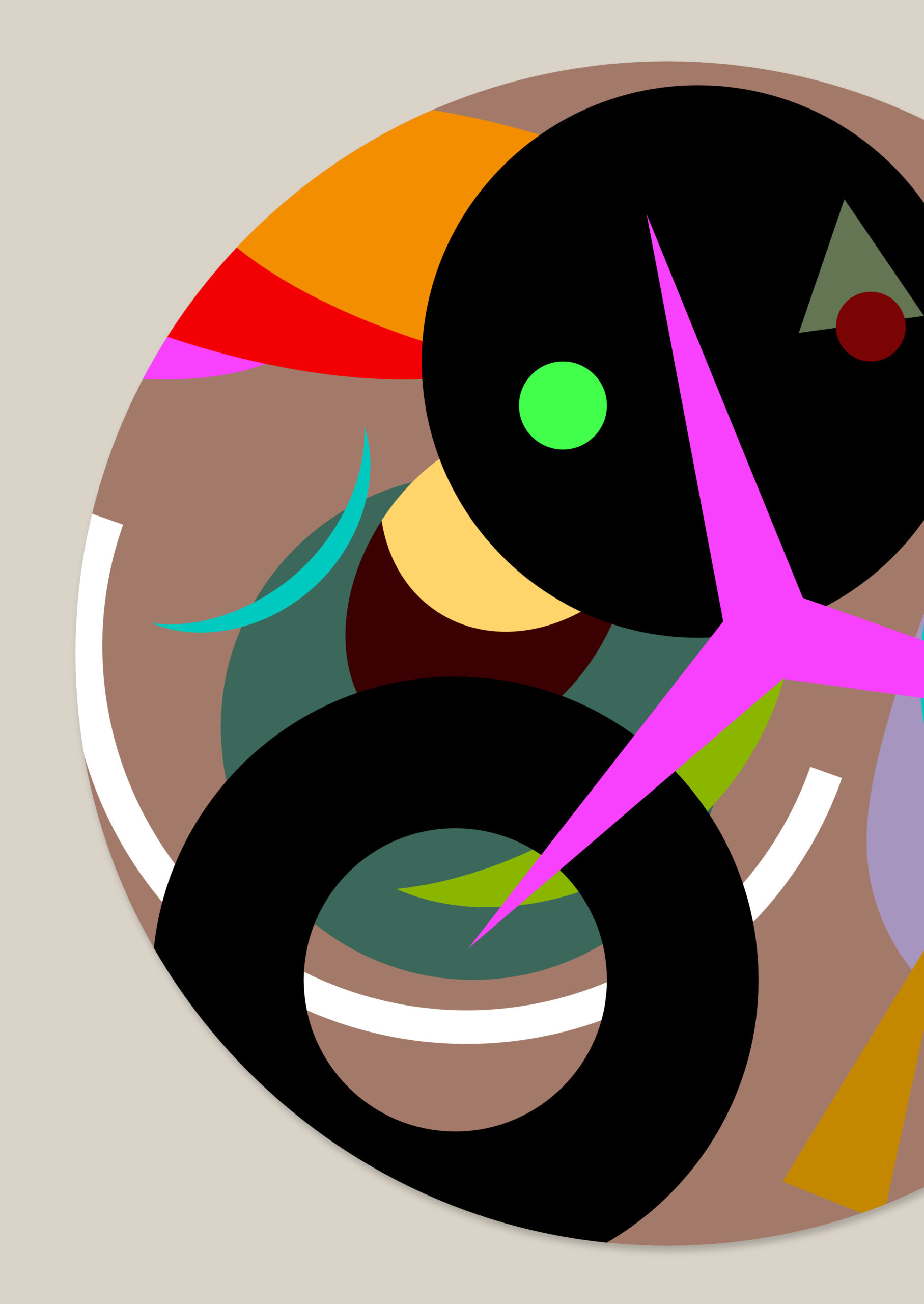 umelecký polyglot – geometrické kruhy