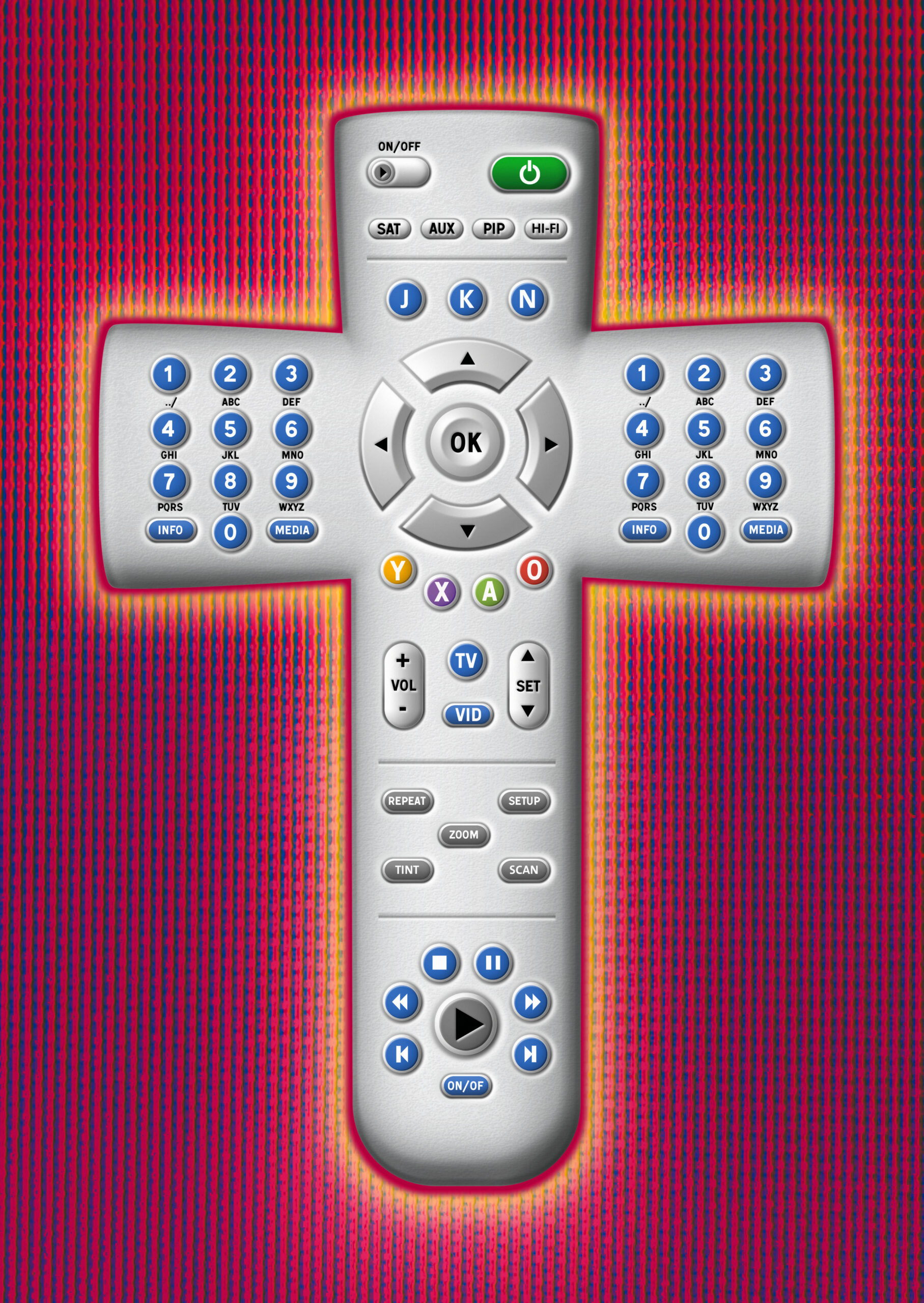 umelecký polyglot – kríž z ovládača