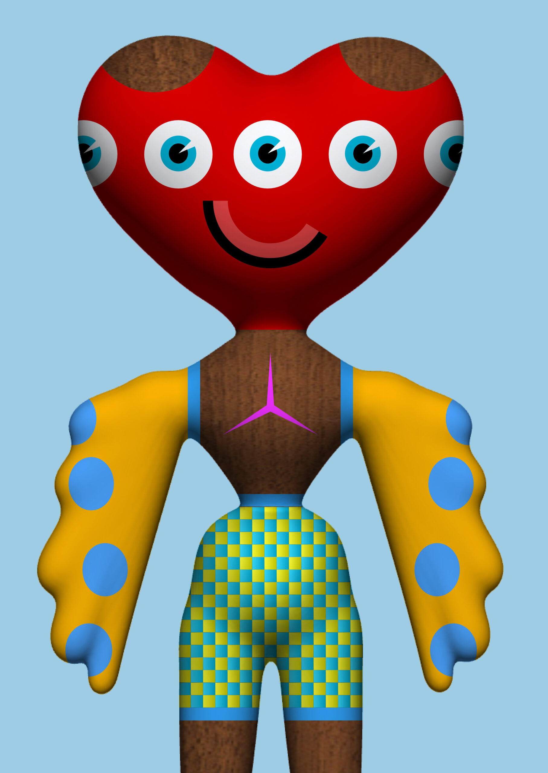 umelecký polyglot – shapenaut srdce