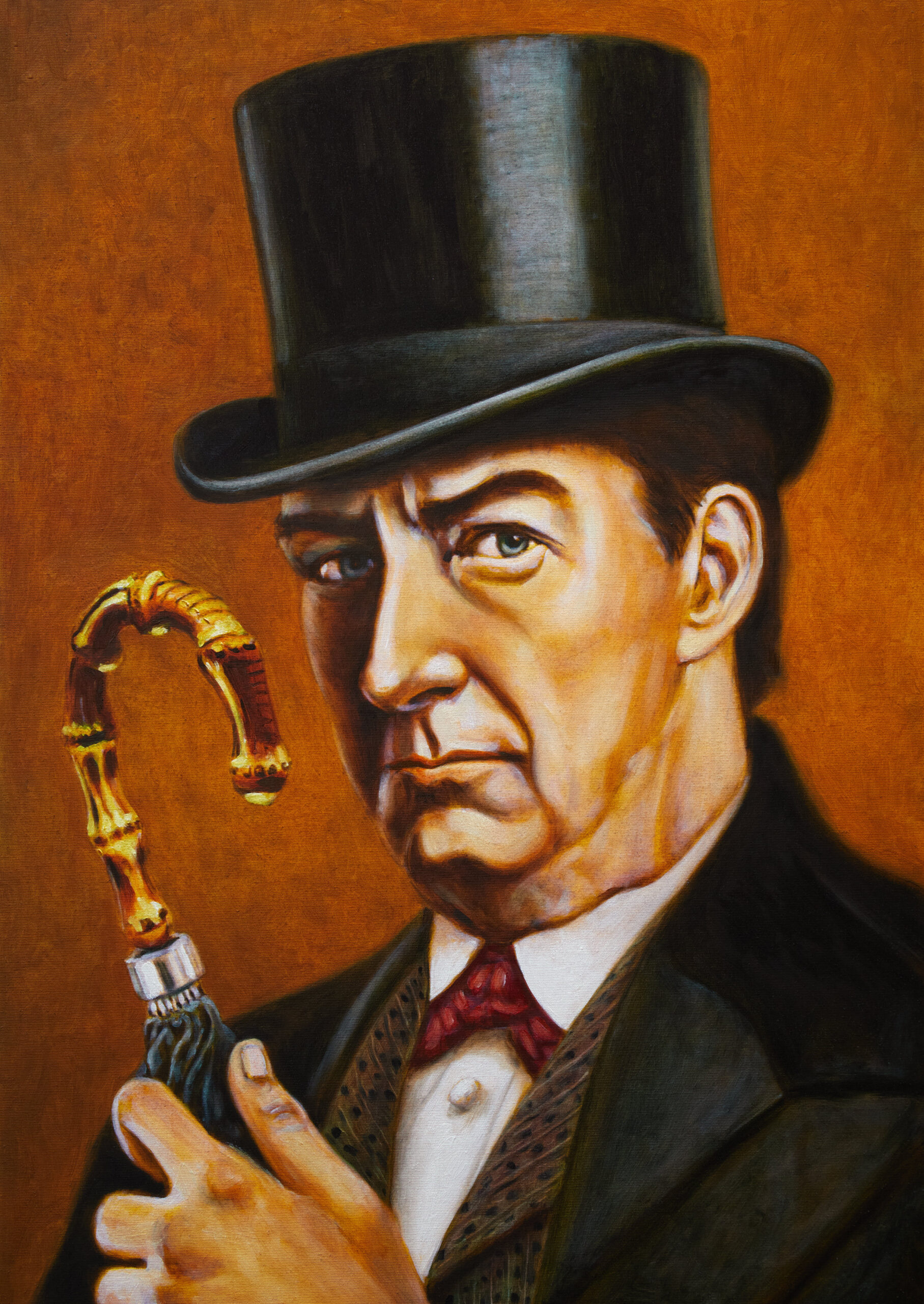 umelecký polyglot – muž v cylindri