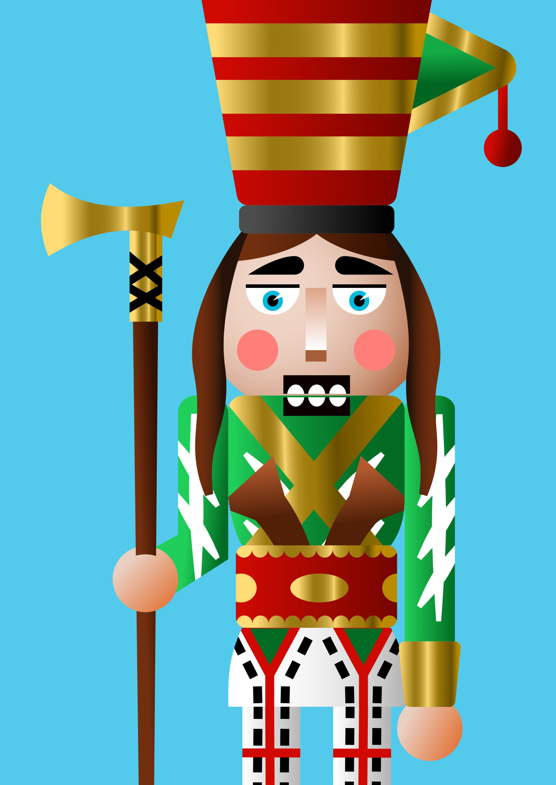 umelecký polyglot – vektorová figúra